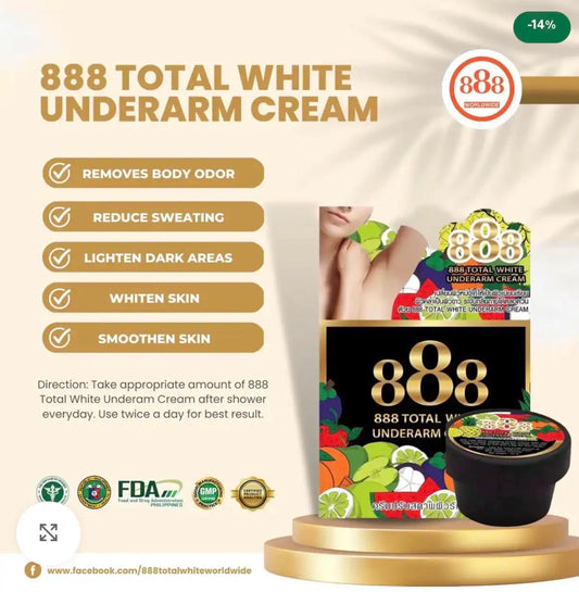888 TOTAL WHITE UNDERARM CREAM 35 G Parfumerie MAMA