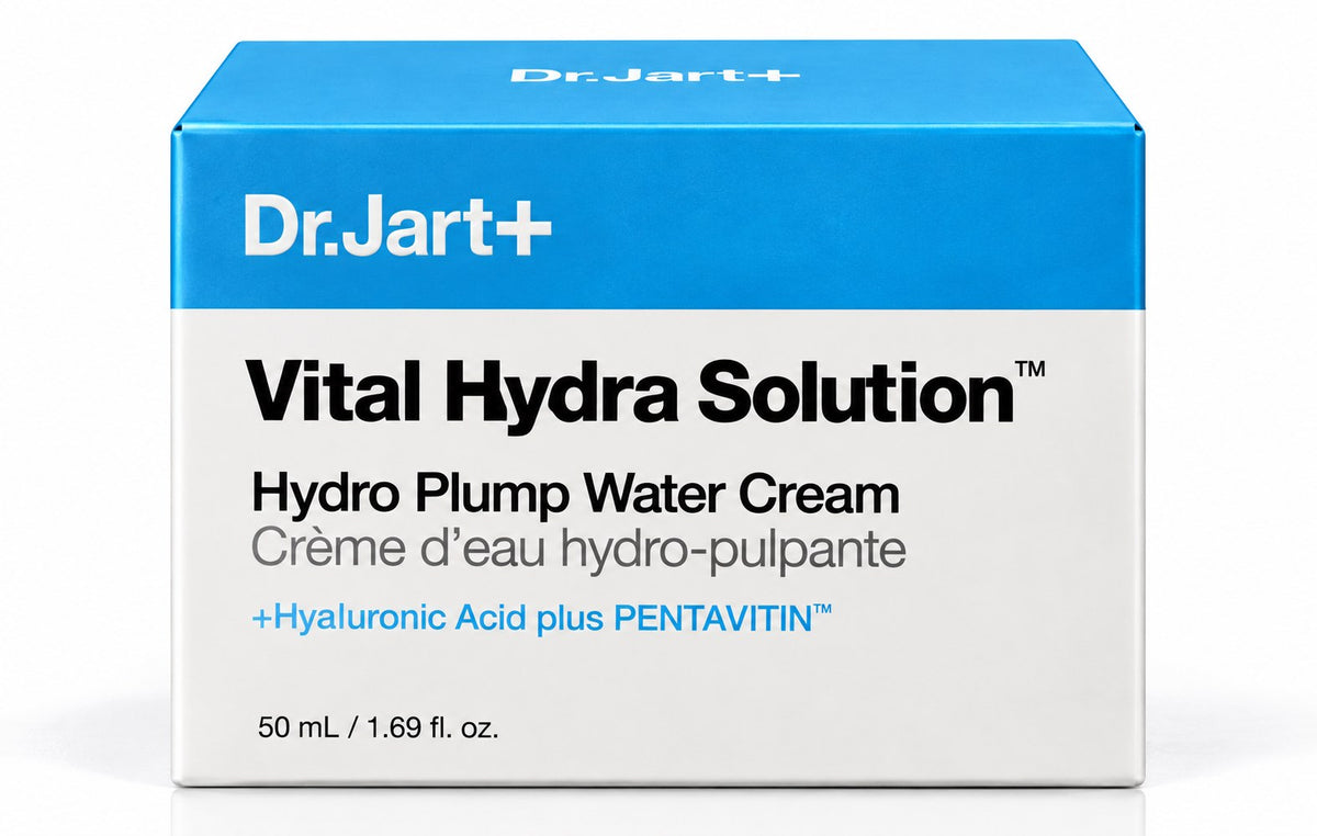Pot Dr.Jart+ Vital Hydra Solution Hydro Plump Water Cream 50 ml sur fond blanc