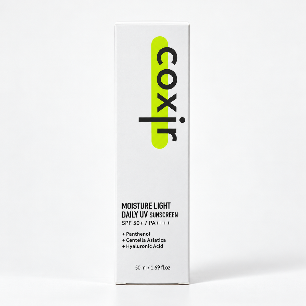 Coxir Moisture Light Daily UV Sunscreen SPF50+ PA++++ 50 ml, photo studio professionnelle