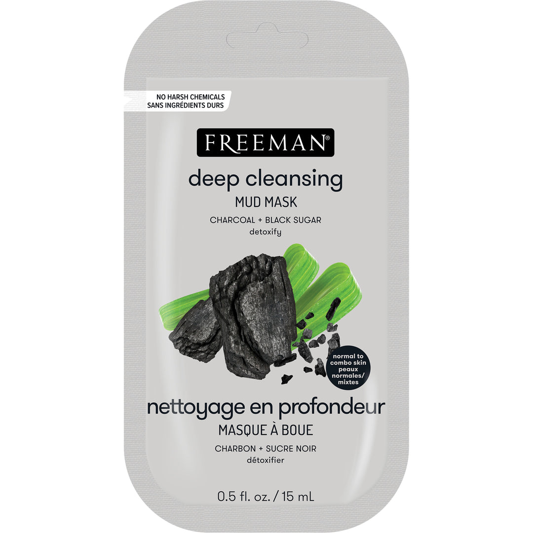 Freeman Detoxifying Charcoal & Black Sugar Mud Mask Freeman