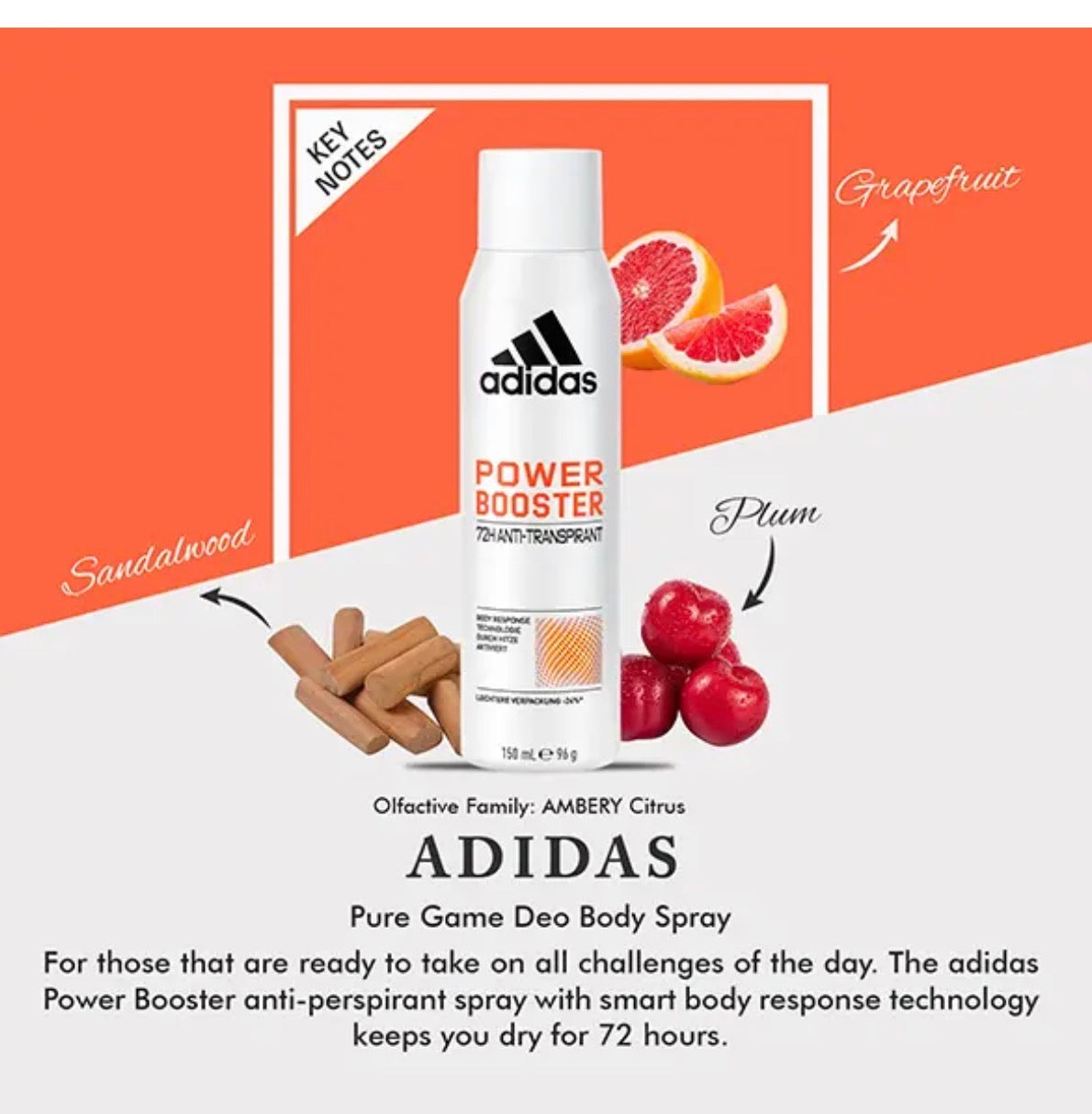 Buy Adidas Power Booster 72H Anti-Perspirant 150ml Deodorant Set