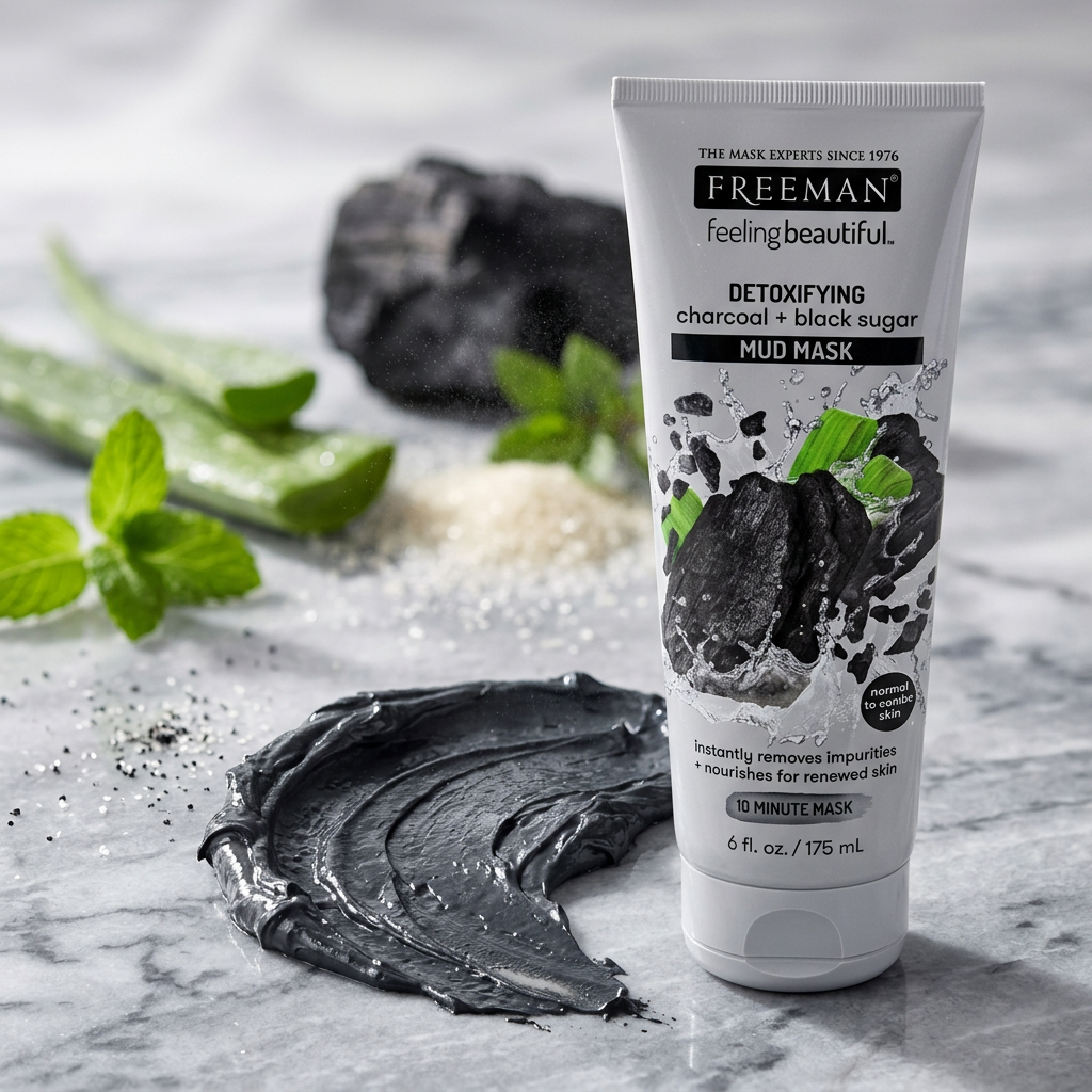 Freeman Detoxifying Charcoal & Black Sugar Mud Mask