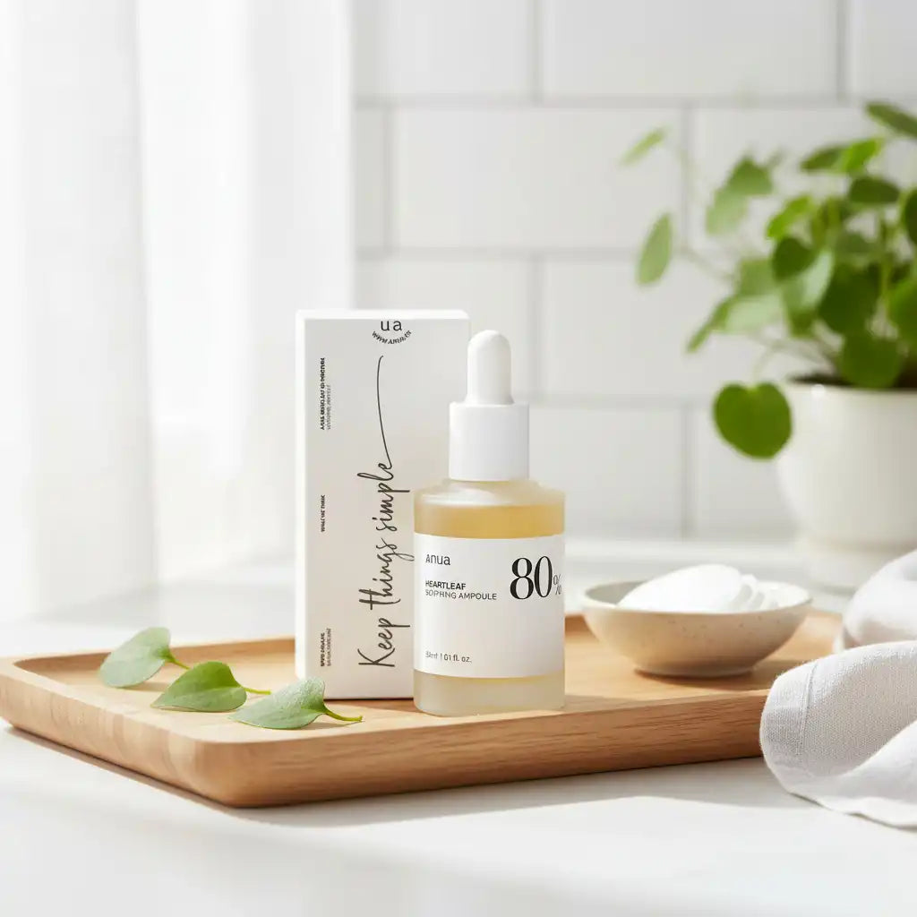 Sérum Visage - ANUA - HEARTLEAF 80% AMPOULE - 30ml - Apaisant - Hydratant - Élastique Parfumerie MAMA