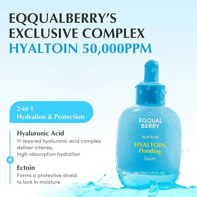 Sérum EQQUALBERRY EQQUALBERRY - Hyaltoin Flooding Serum 30ml à l'acide hyaluronique - 30 ml Parfumerie MAMA