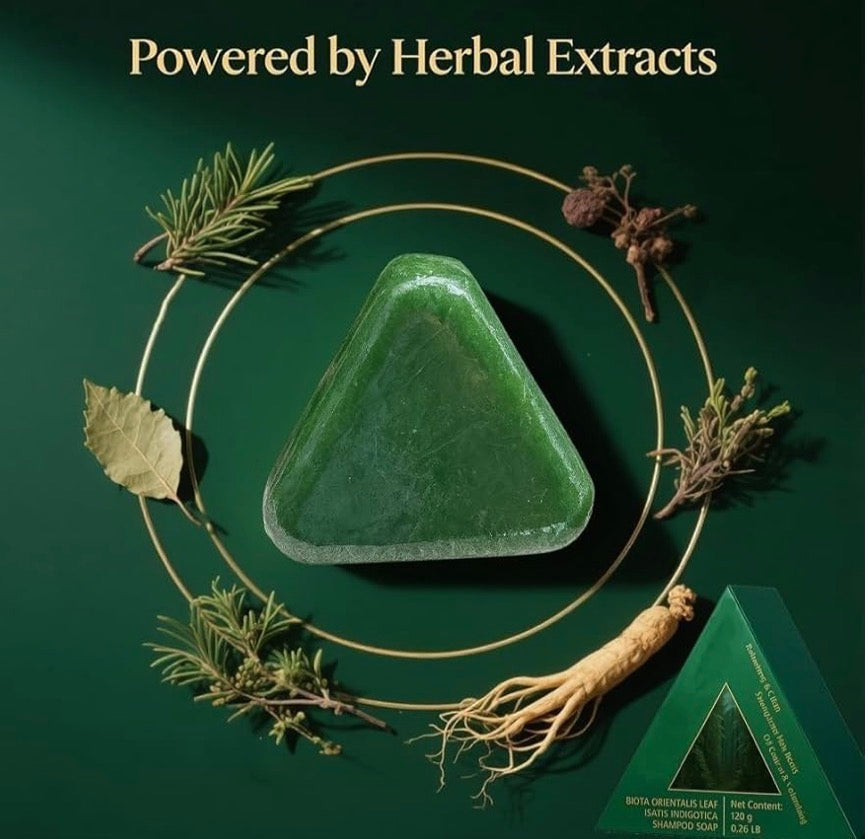 Nature Triangle Shampoo Bar, Seven Green Shampoo Soap, Cacumen Biotae Isatis Dndigotica Shampooing Soap, Usman Grass Shampooing Bar, Renforce Les Cheveux Parfumerie MAMA