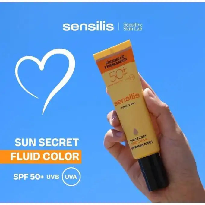 Soin anti-âge - SENSILIS - Sun Secret Fluide - SPF 50 - 50ml - Ultra-fluide Teinté Parfumerie MAMA