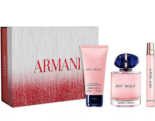 GIORGIO ARMANI MY WAY EDP 90ML + EDP 10ML + LAIT HYDRATANT CORPS 50ML COFFRET Parfumerie MAMA