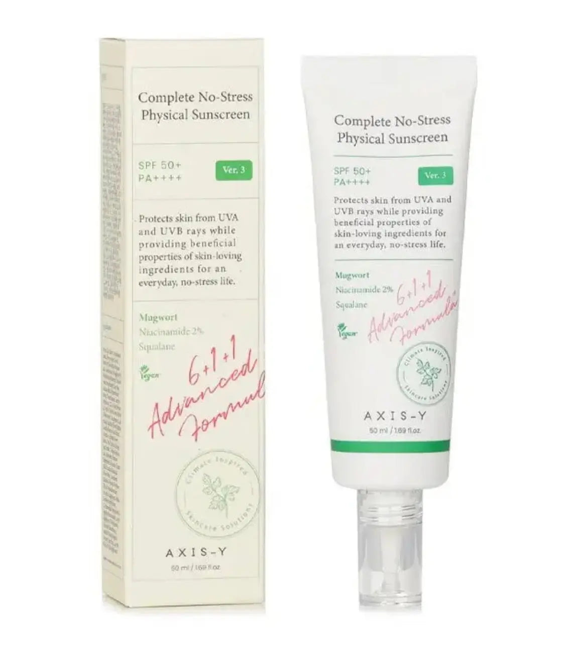 AXIS-Y Complete No-Stress Physical Sunscreen – SPF 50+ PA++++ 50 ml Parfumerie MAMA