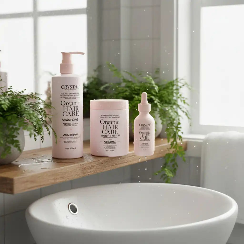 Crystal Organic hair care PACK Soin Cheveux 3 en 1 Protein & Keratin Parfumerie MAMA