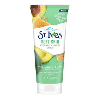 GOMMAGE VISAGE - ST. IVES - PEAU DOUCE & AVOCAT - 170 GR - Exfoliant Naturel - Hydratation Profonde Parfumerie MAMA