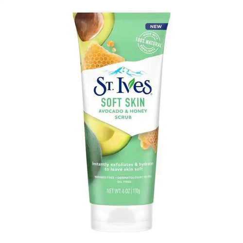 GOMMAGE VISAGE - ST. IVES - PEAU DOUCE & AVOCAT - 170 GR - Exfoliant Naturel - Hydratation Profonde Parfumerie MAMA