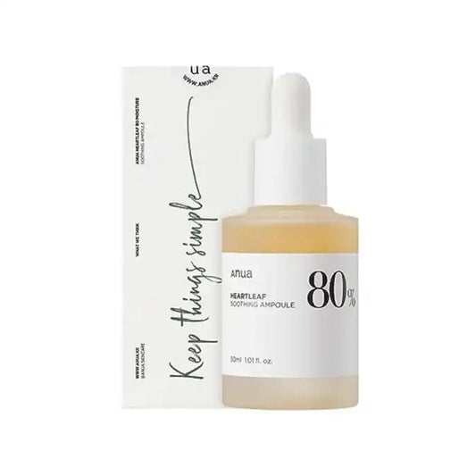 Sérum Visage - ANUA - HEARTLEAF 80% AMPOULE - 30ml - Apaisant - Hydratant - Élastique Parfumerie MAMA
