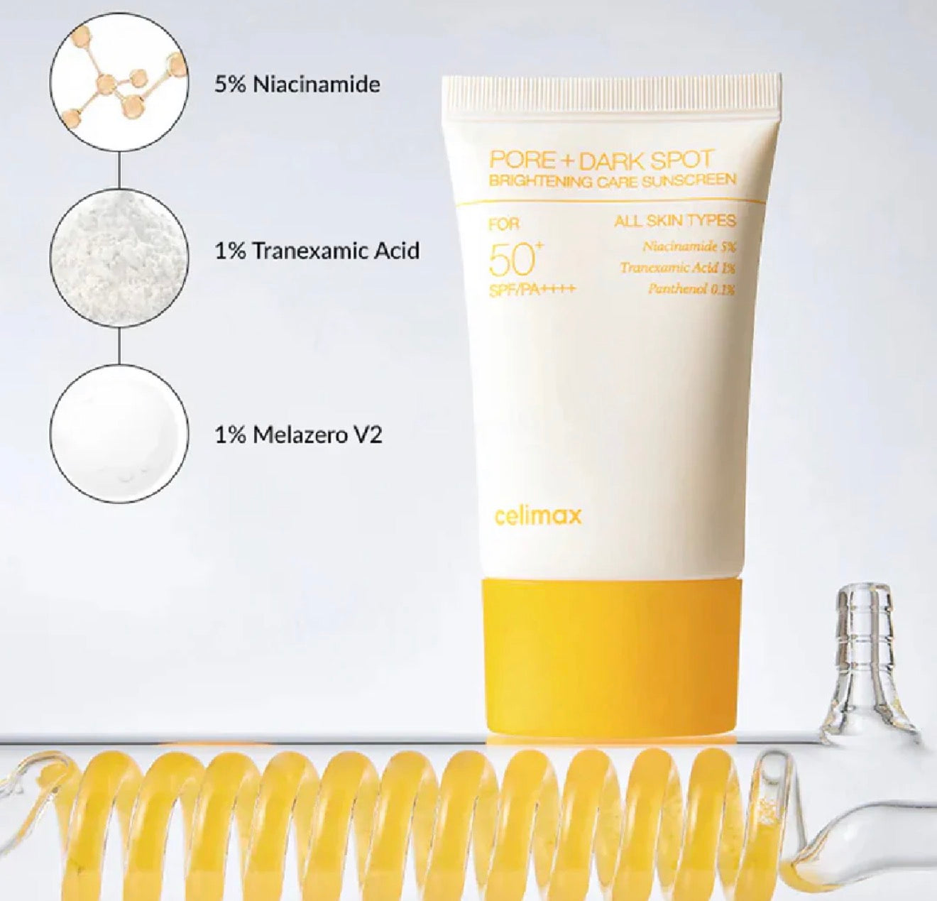 CELIMAX - PORE + DARK SPOT BRIGHTENING CARE SUNCREEN SPF 50+ PA++++ - 50 ml Parfumerie MAMA