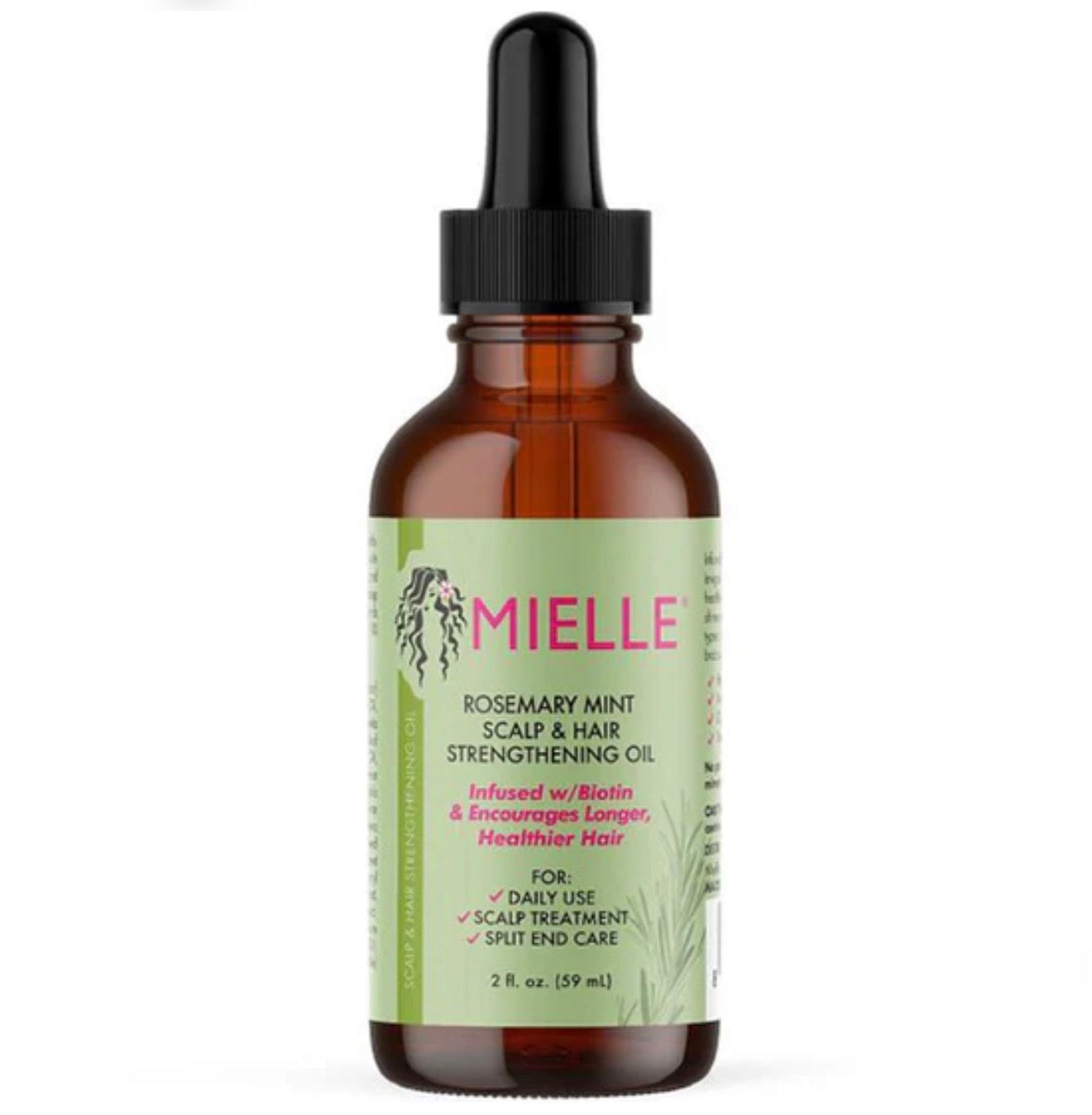 MIELLE HUILE FORTIFIANTE ROMARIN MENTHE CUIR CHEVELU ET CHEVEUX HUILE FORTIFIANTE 59ML Parfumerie MAMA