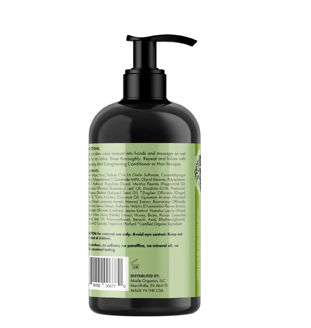 Mielle Shampooing Renforçant à la Menthe au Romarin, Infusé avec de la Biotine 355ml Parfumerie MAMA