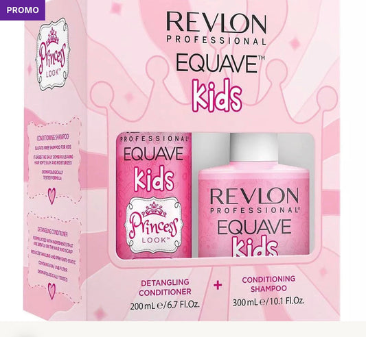 REVLON EQUAVE KIDS PRINCESS LOOK SOIN DÉMÊLANT 200ML + SHAMPOOING CONDITIONNEUR 300ML COFFRET Parfumerie MAMA
