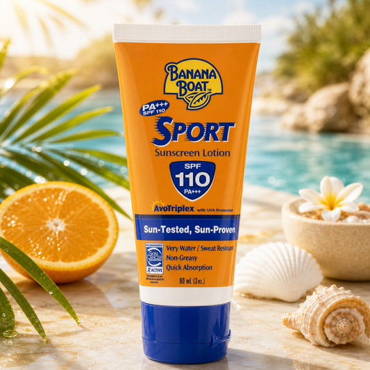 BANANA BOAT Sport Sunscreen Lotion Spf 110 Pa+++ Avotriplex With Uv Protection Ml, 90 millilitre