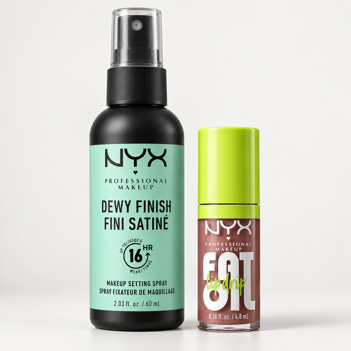 NYX Dewy Finish + Fat Oil Lip Drip Set
