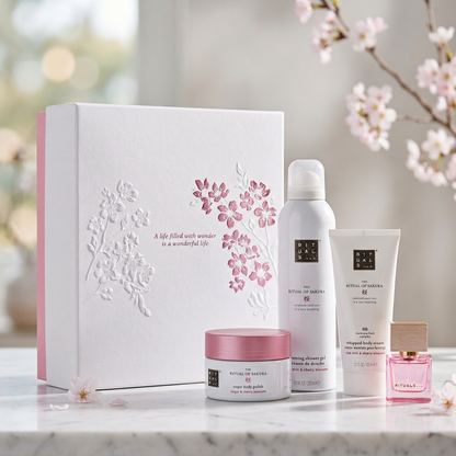 The Ritual of Sakura Rice Milk & Cherry Blossom Bath & Body Medium Gift Set