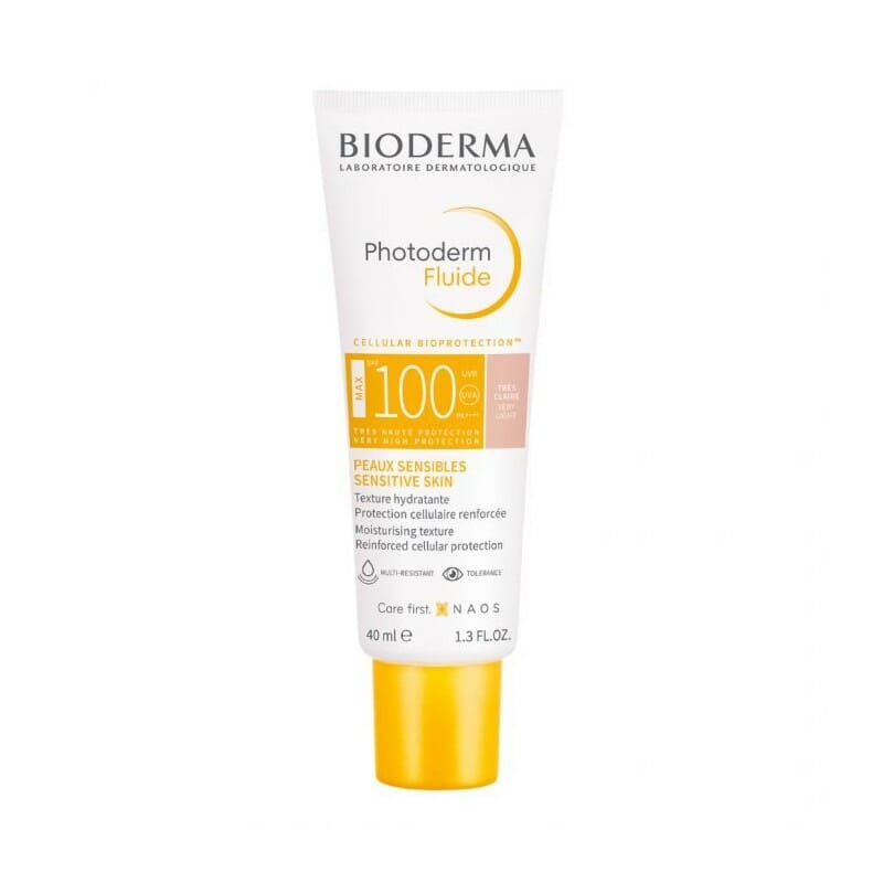 BIODERMA PHOTODERM MAX FLUIDE SPF100 TEINTE TRES CLAIRE 40ML Bioderma