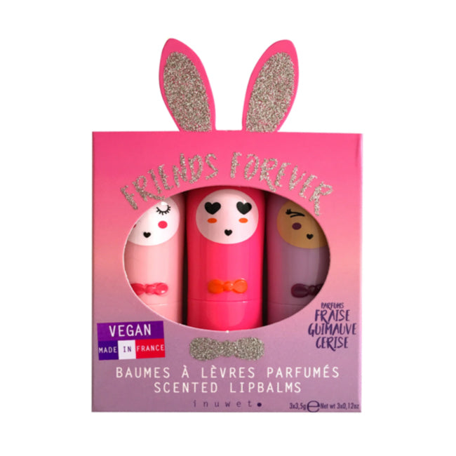 INUWET COFFRET TRIO BAUME À LÈVRES FRIENDS FOREVER