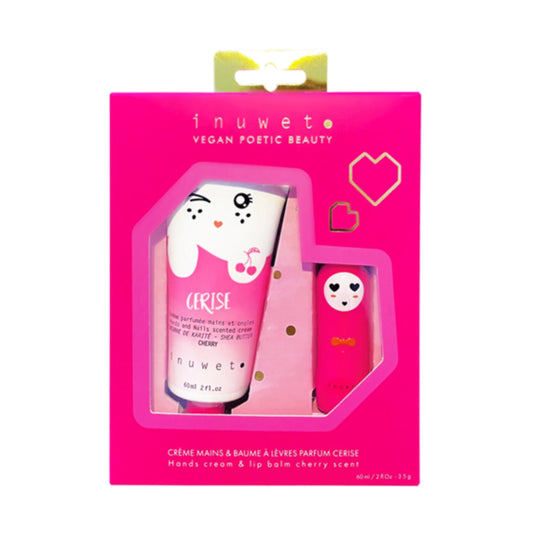 INUWET COFFRET WIZ BAUME À LÈVRES & CRÉME MAINS CERISE