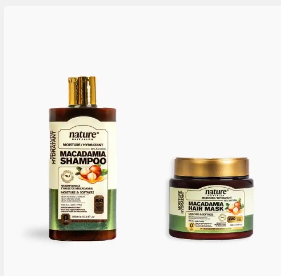 Soin Hydratant Shampooing Nature + Masque Nature Macadamia Parfumerie MAMA