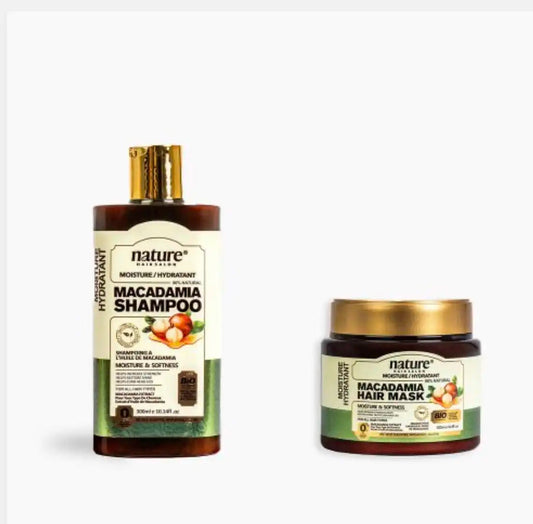 Soin Hydratant Shampooing Nature + Masque Nature Macadamia Parfumerie MAMA