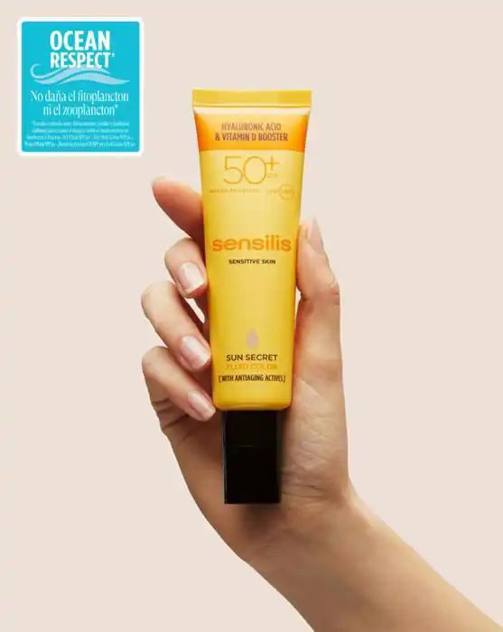 Soin anti-âge - SENSILIS - Sun Secret Fluide - SPF 50 - 50ml - Ultra-fluide Teinté Parfumerie MAMA