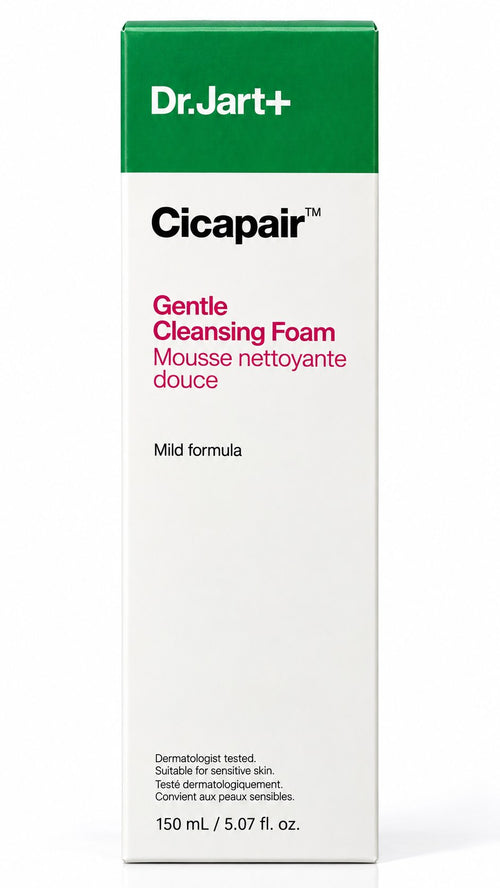 Tube Dr.Jart+ Cicapair Gentle Cleansing Foam mousse nettoyante douce 150 ml sur fond blanc