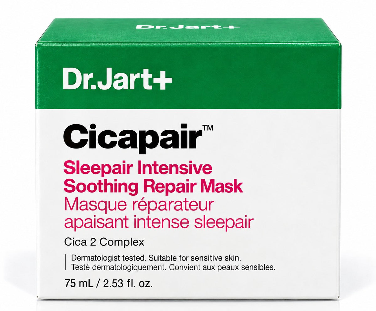 Pot Dr.Jart+ Cicapair Sleepair Intensive Soothing Repair Mask 75 ml sur fond blanc