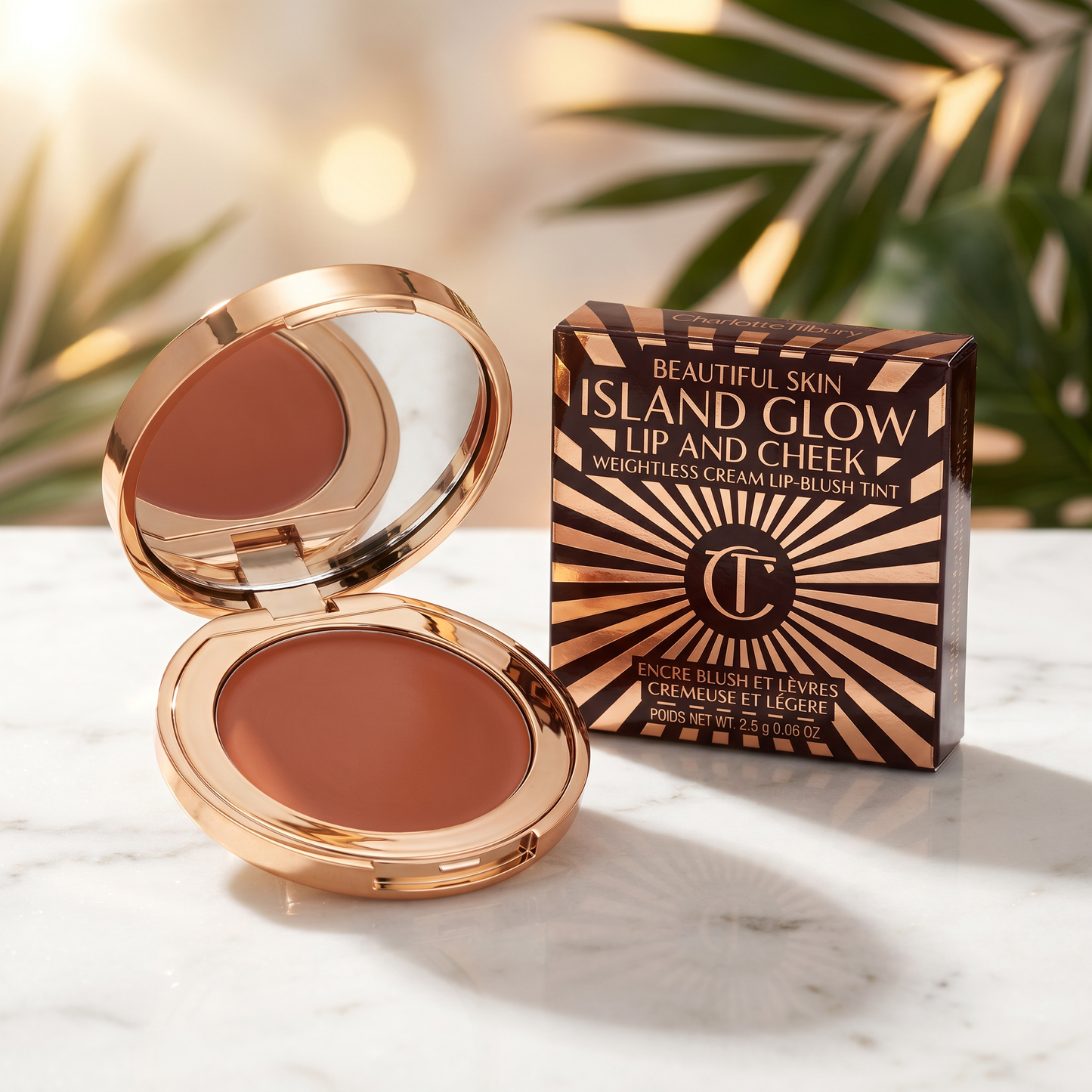 Charlotte Tilbury Beautiful Skin Island Glow Lip & Cheek Tint Sunset Bronze Glow