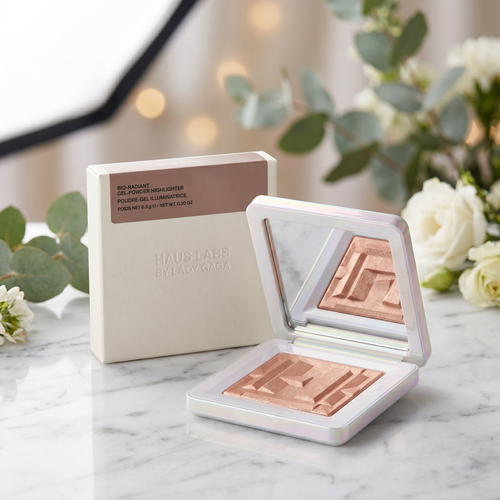HAUS LABS BY LADY GAGA Bio-Radiant Gel- Powder Highlighter PEACH QUARTZ NEW NIB