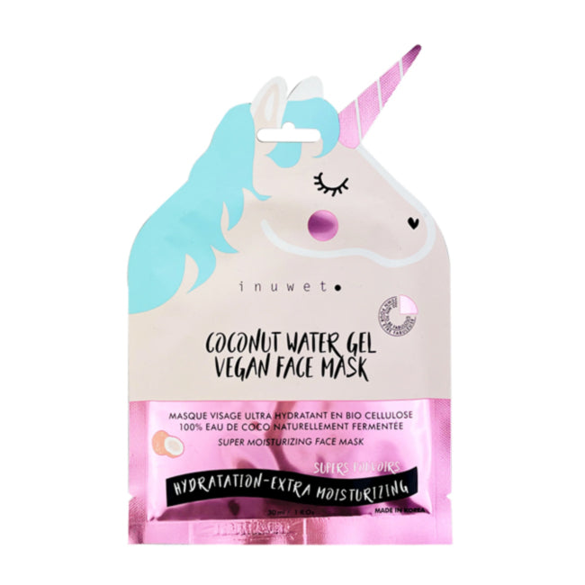 INUWET MASQUE LICORNE VISAGE EN BIO-CELLULOSE-HYDRATANT