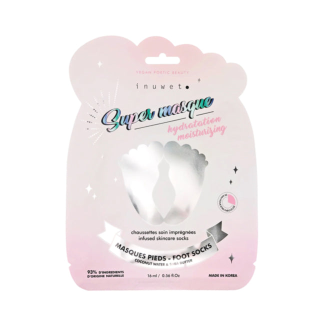 INUWET MASQUE PIEDS CHAUSSETTES IMPRÉGNÉES HYDRATANT