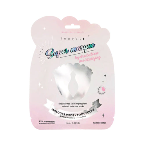 INUWET MASQUE PIEDS CHAUSSETTES IMPRÉGNÉES HYDRATANT