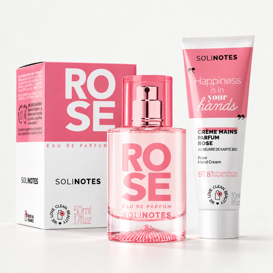 Pack Solinotes Rose Eau de Parfum 50 ml et crème mains 30 ml