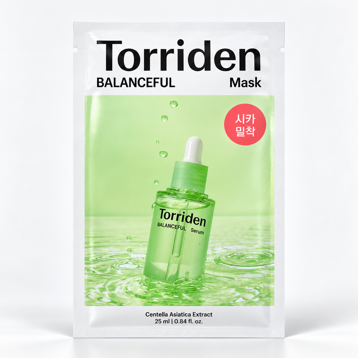 Torriden BALANCEFUL Masque Cica 25 ml, photo studio professionnelle