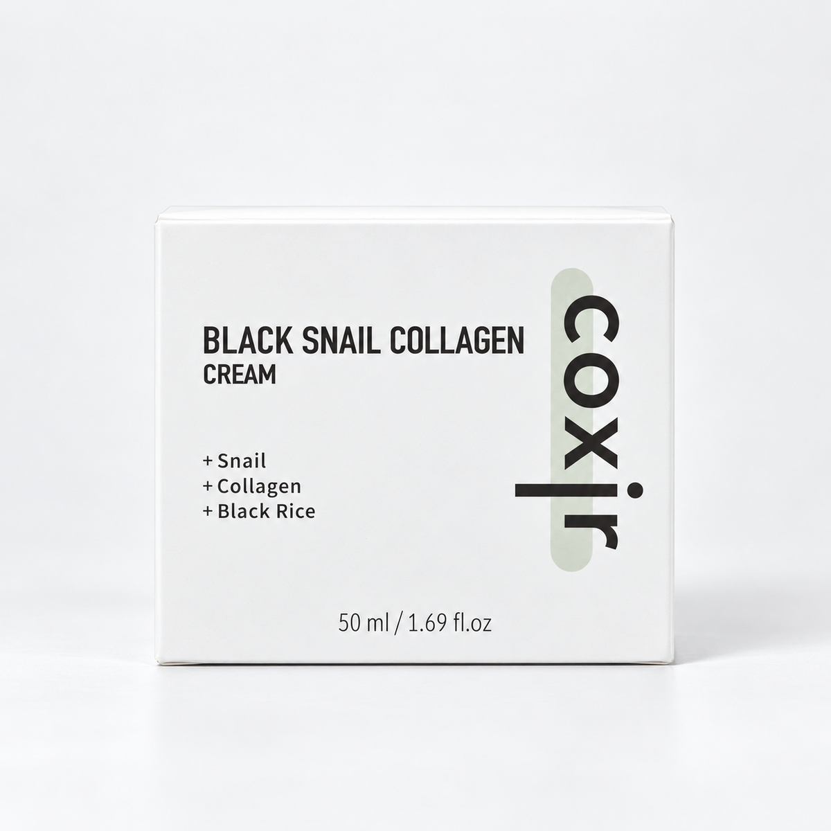 Coxir Black Snail Collagen Cream 50 ml, photo studio professionnelle
