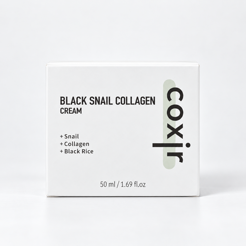 Coxir Black Snail Collagen Cream 50 ml, photo studio professionnelle