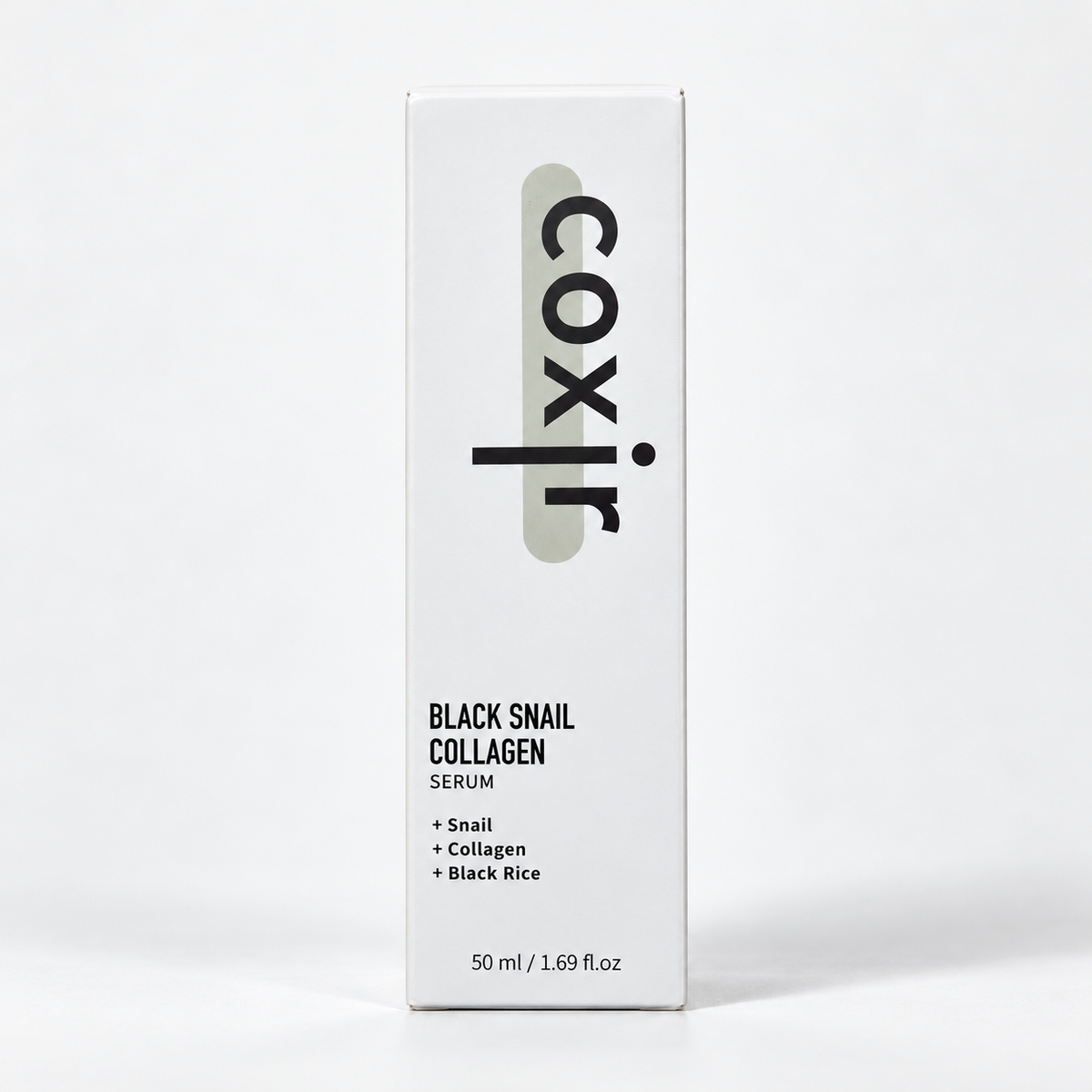 Coxir Black Snail Collagen Serum 50 ml, photo studio professionnelle