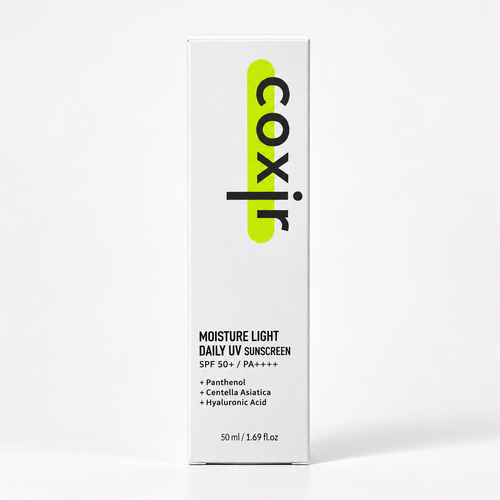 Coxir Moisture Light Daily UV Sunscreen SPF50+ PA++++ 50 ml, photo studio professionnelle