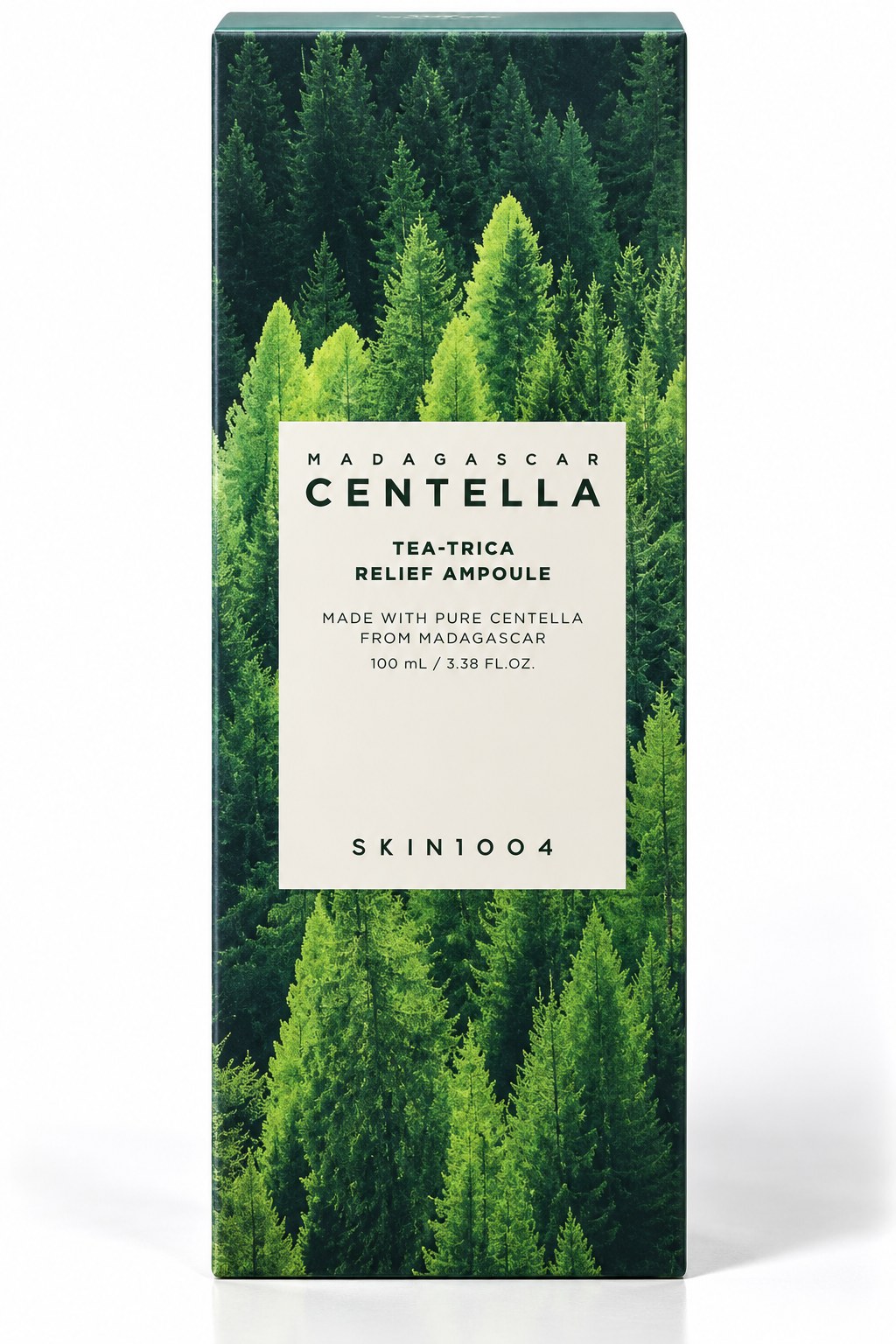 Flacon SKIN1004 Madagascar Centella Tea-Trica Relief Ampoule 100 ml sur fond blanc
